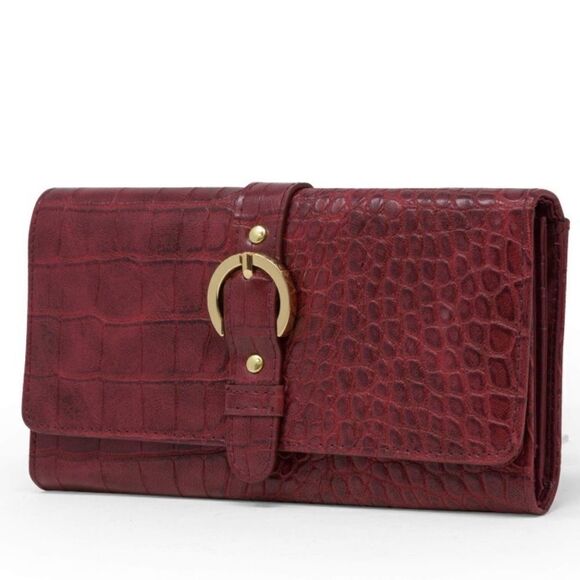 Faux Crocodile Women's Wallet with RFID Protection - Picture 1 of 2